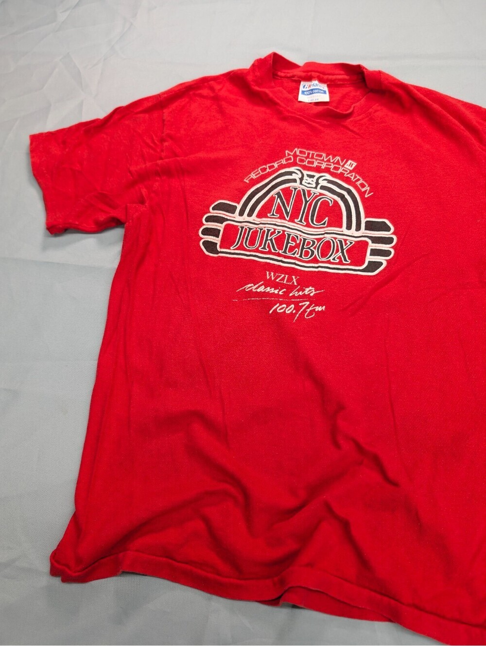 Motown Til Midnight Vintage Hanes T-Shirt Red Large WZLX